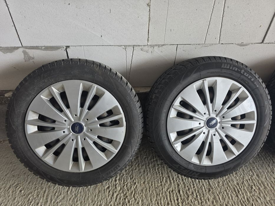 Set jante ford focus 5x108 gume 205 55 16  iarna noi+senzori si capace