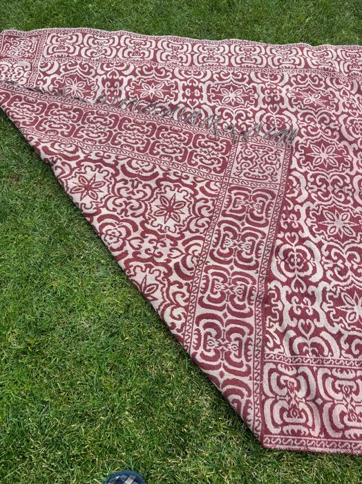 Жакардов килим 3,20х1,90 см червено и сиво