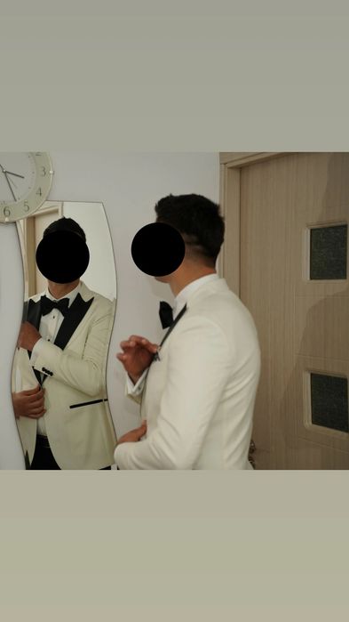 Sacou alb pentru mire