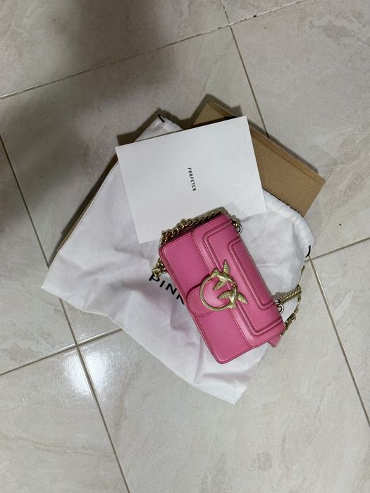 Pinko Love Bag Farfetch уникална розова чанта