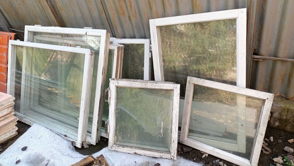 Деревянные окна, 10 шт.