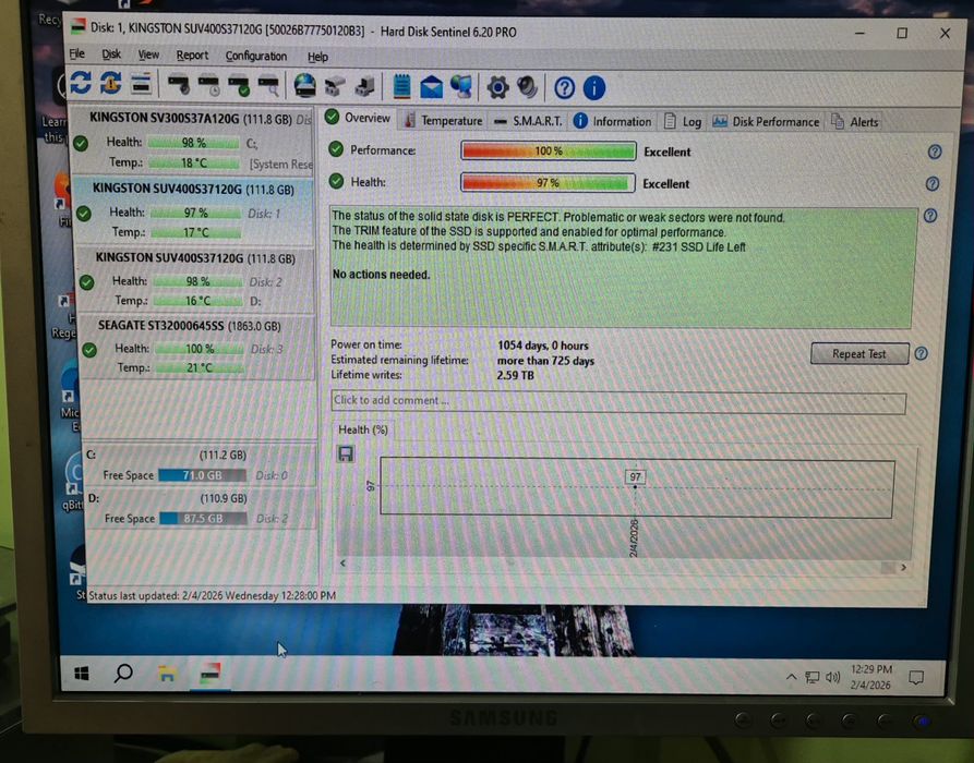 SSD SATA3 Kingston 120GB