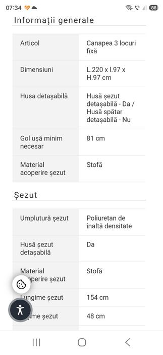 Canapea Conrad Mobexpert