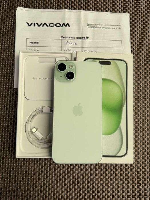 ГАРАНЦИЯ! iPhone 15 PLUS + лизинг от 15€/мес Green  128gb