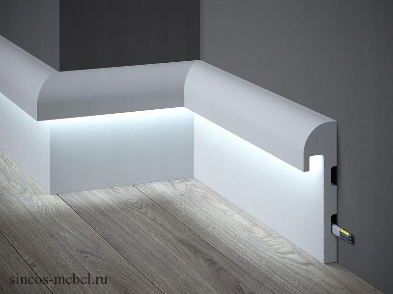 Плинтус из МДФ с LED подсветкой и без