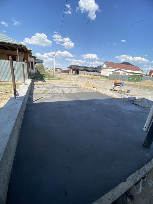 Стяжка,фундамент,ворота установка