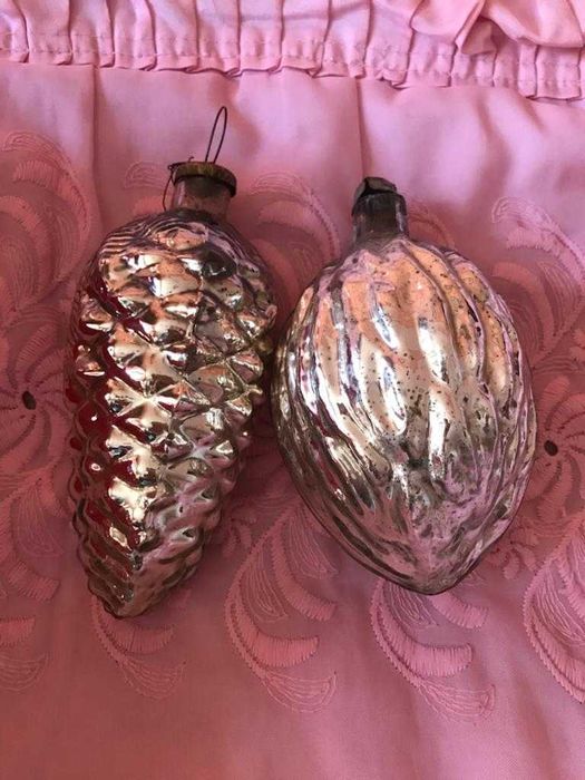 Советские стеклянные елочные игрушки