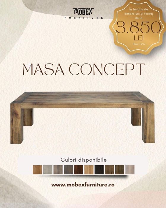 Mese din lemn de stejar-Fabrica-Posibilitate personalizare