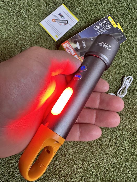 Lanterna  Profesionala cu LED Laser PM10 + LED COB + 3 Culori + Lampa