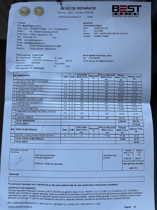 Dodge Ram 1500 GPL PRINS