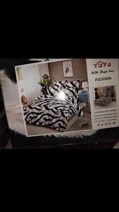 Vând lenjerie pat dublu