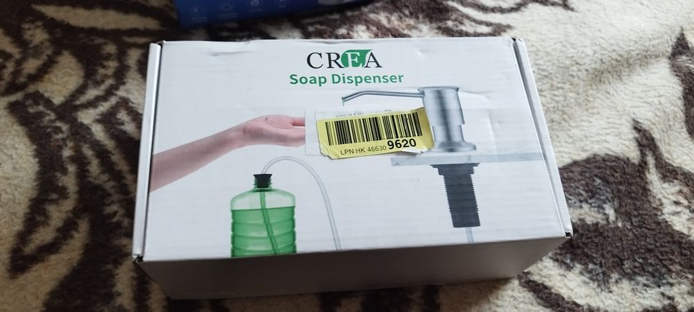 Дозатор за течен сапун, плот за вграждане, неръждаема стоман