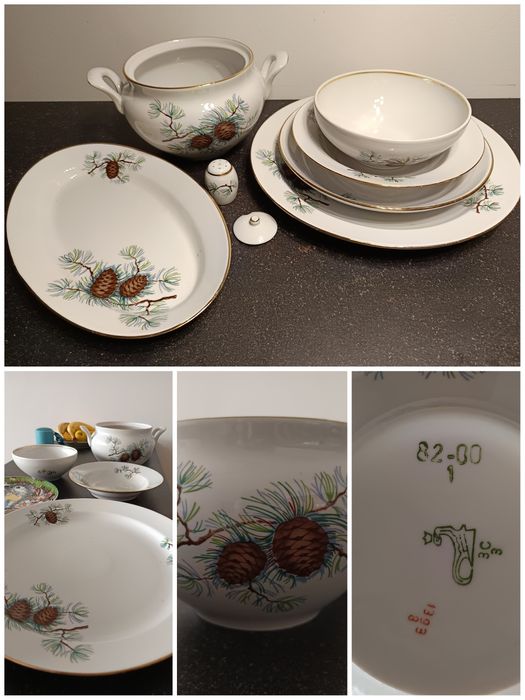 Винтидж руски порцеланови сервизи и колекционерска чиния ГДР от '80