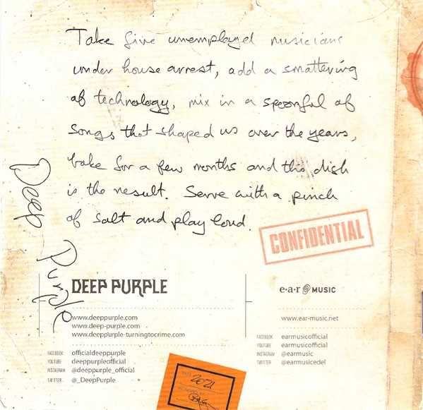CD Deep Purple - Turning to Crime 2021