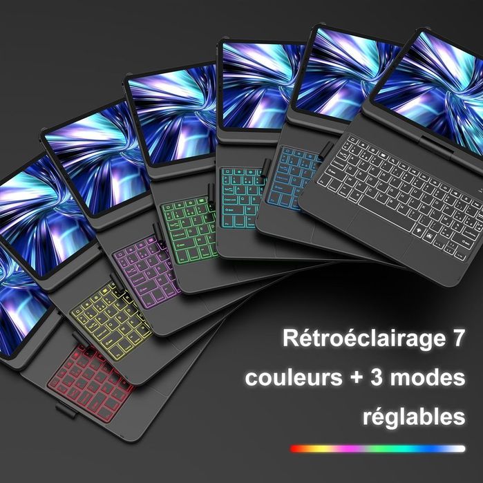 Husa neagra plastic cu tastatura pt iPad gen 10/11