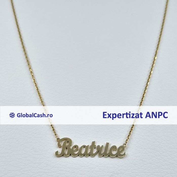 Lant cu pandantiv din aur de 14k, 3.40g | GlobalCash.ro #GO115448