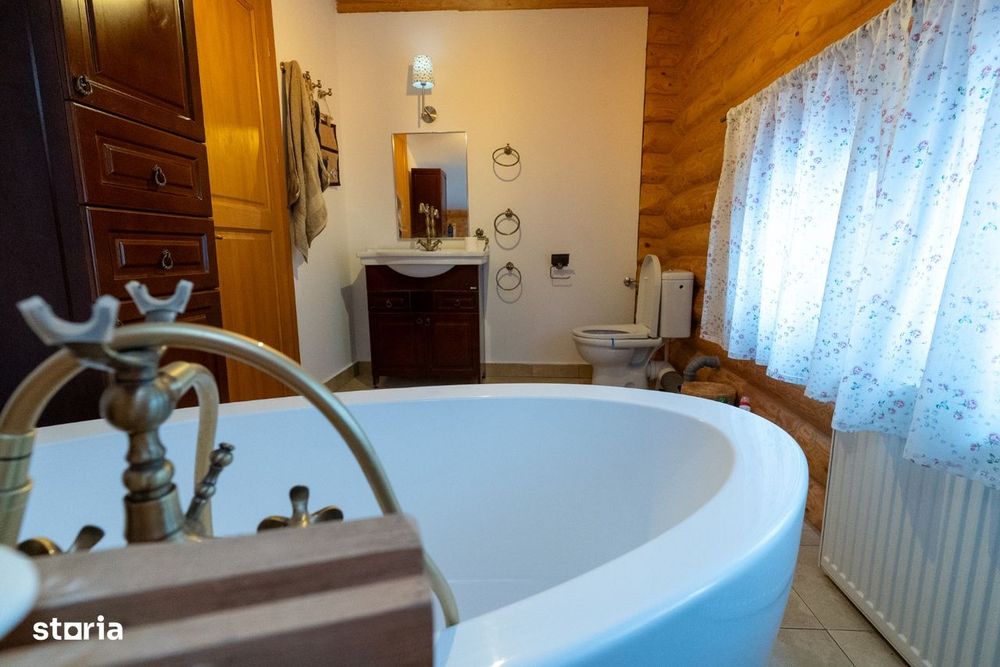 Casă premium din buștean,construită cu responsabilitate – 980 mp teren