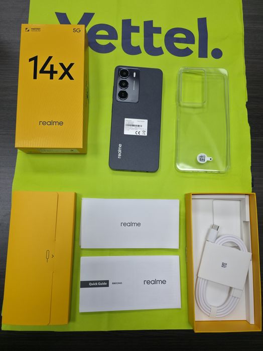 НЕАКТИВИРАН 128GB Realme 14x 5G Гаранция Yettel 2028г. Black / Черен