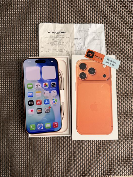 НОВ! *ЛИЗИНГ* iPhone 17 Pro 256Gb Cosmic Orange 24М ГАРАНЦИЯ