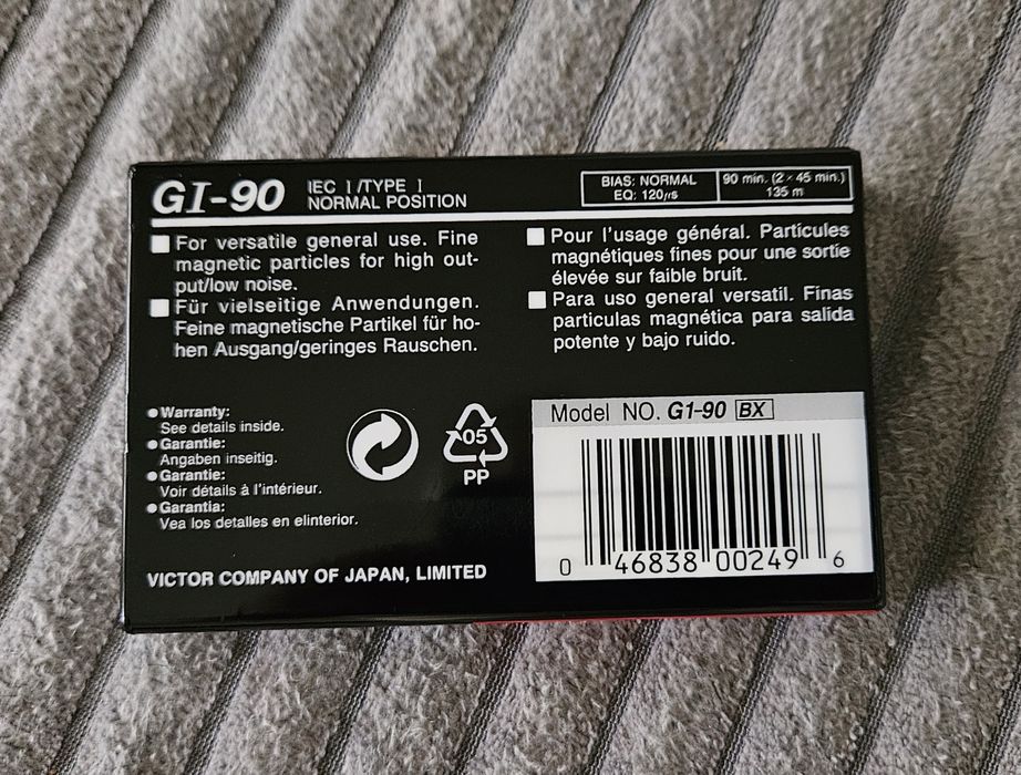 5 Casete Audio JVC  GI 90