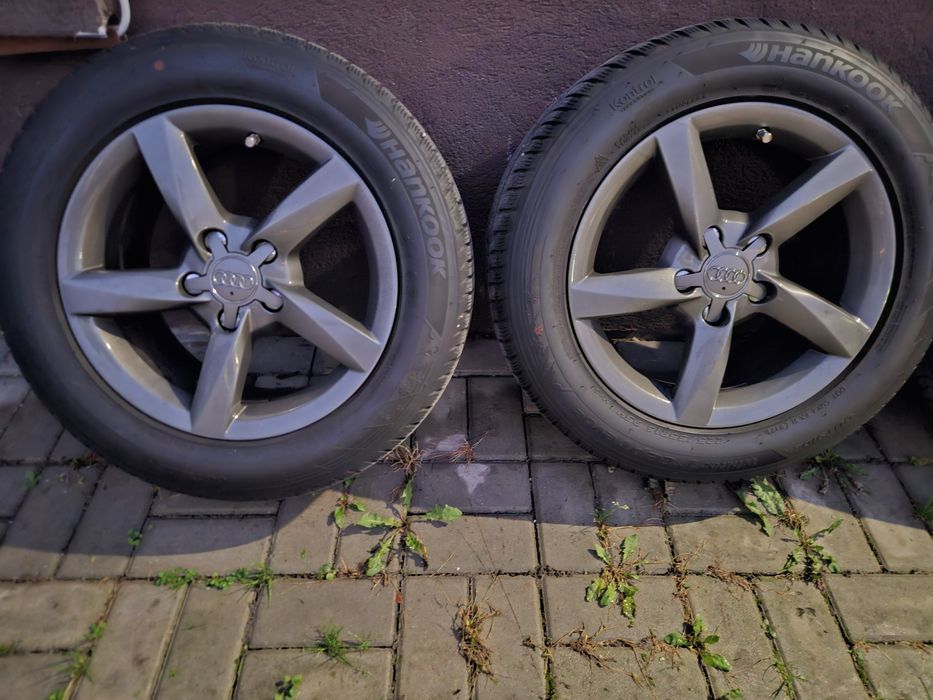 Set roți iarnă Audi 16" 5x112 – Jante vopsite electrostatic + Anvelope Hankook 225/55/R16