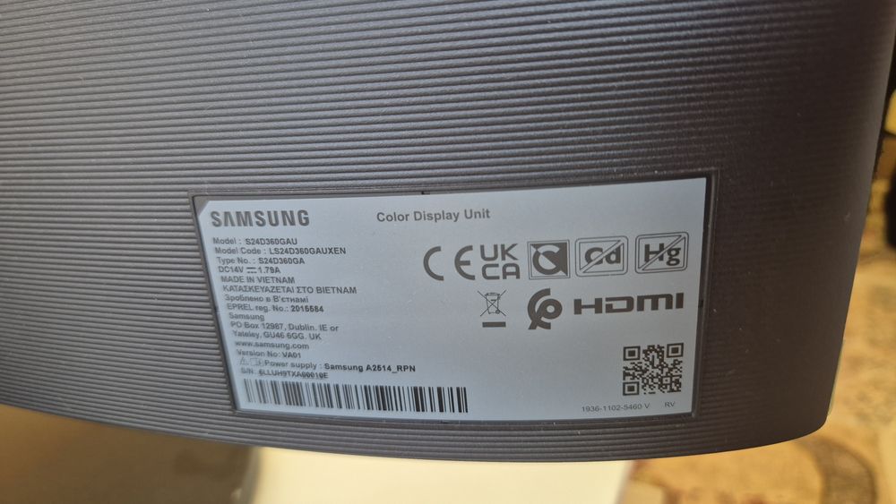 Монитор SamsungLS24D360GAUXEN