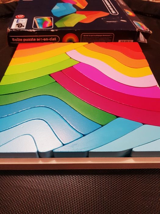 Montessori puzzle fin lemn masiv. Nou.