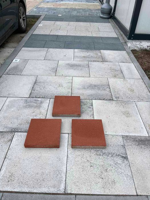 Градинска тротоарна плоча 30x30x4см Semmelrock, цвят: червен