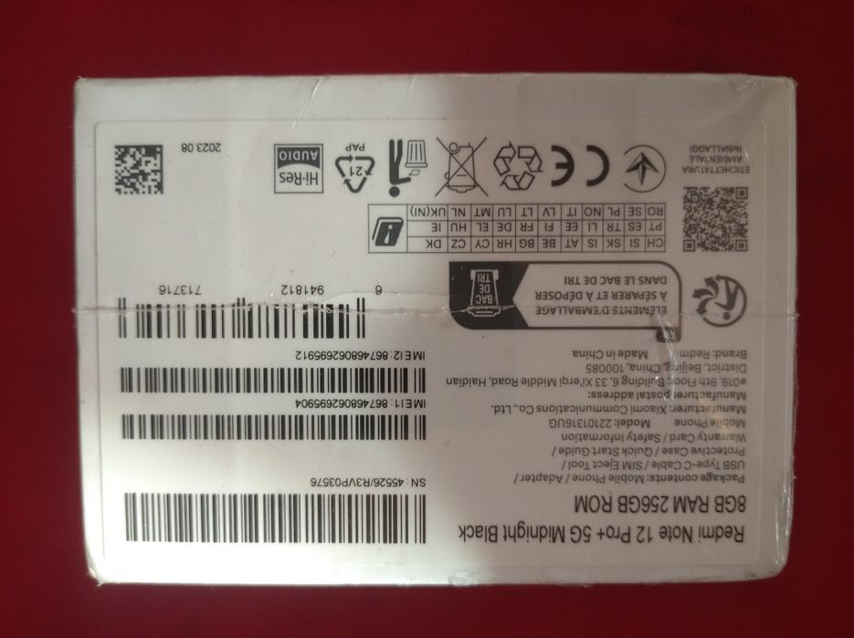 Smartfone Redmi note12.pro.+5G