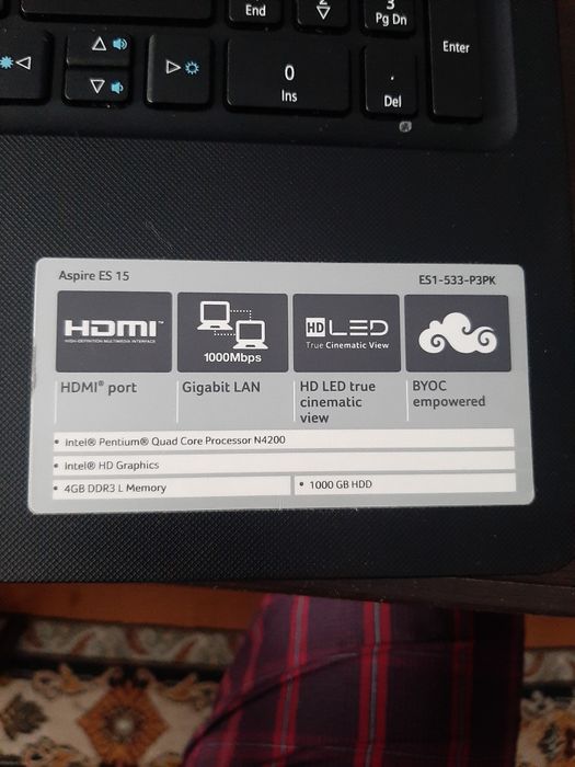 Ноутбук Acer Espire es15