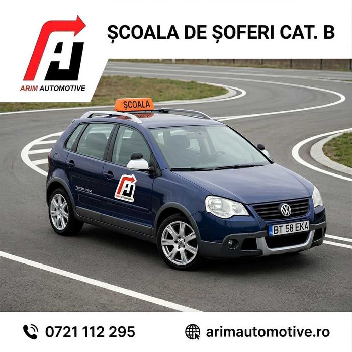 Școala de șoferi cat. B / redobândire permis / perfecționare auto / reexaminare traseu - Botoșani