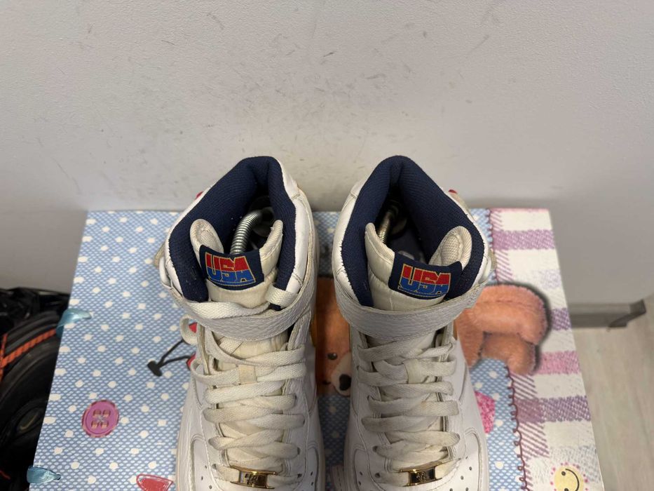 Nike Air Force 1 Mid '07 'White Metallic Gold Team USA''оригинални 43