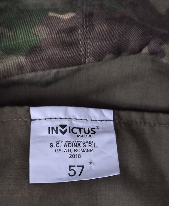 Capela / sapca militara camuflaj combat, INVICTUS + stema ( cuc )
