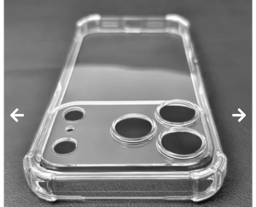 Прозрачен кейс за iPhone 17 Pro Max Удароустойчив - Безжично зареждане