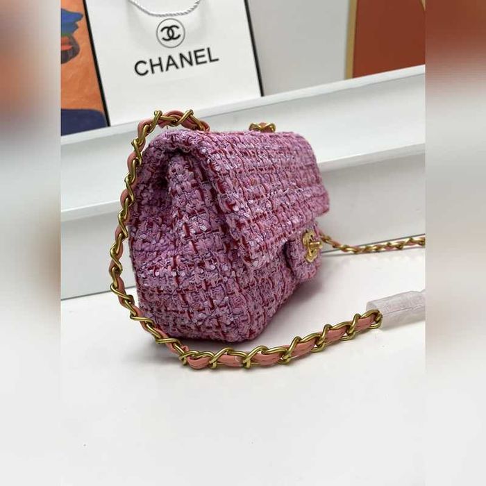 Цикламена лилава розова чанта Шанел Chanel Маркова сериен номер топ