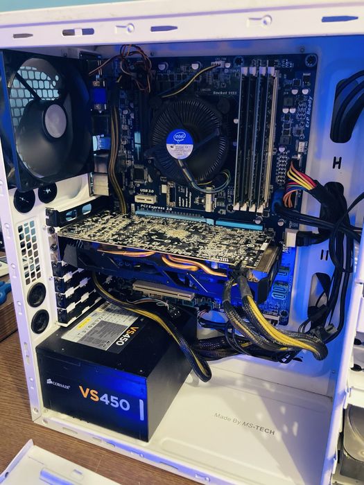 Геймърски Intel I5 3470,RX 470 4GB,16GB RAM,128 GB SSD+500GB HDD