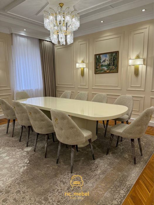 Zal  va oshxona kafelar uchun mojalangan stol stul