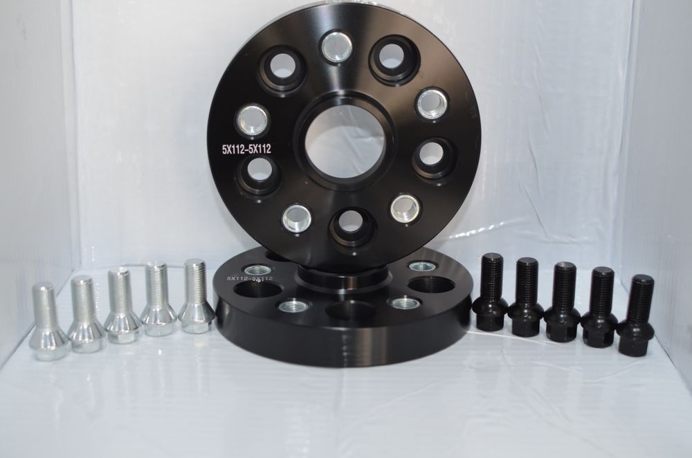 Flanse Distantiere Negre 5x112 25mm Volkswagen Audi Seat Skoda