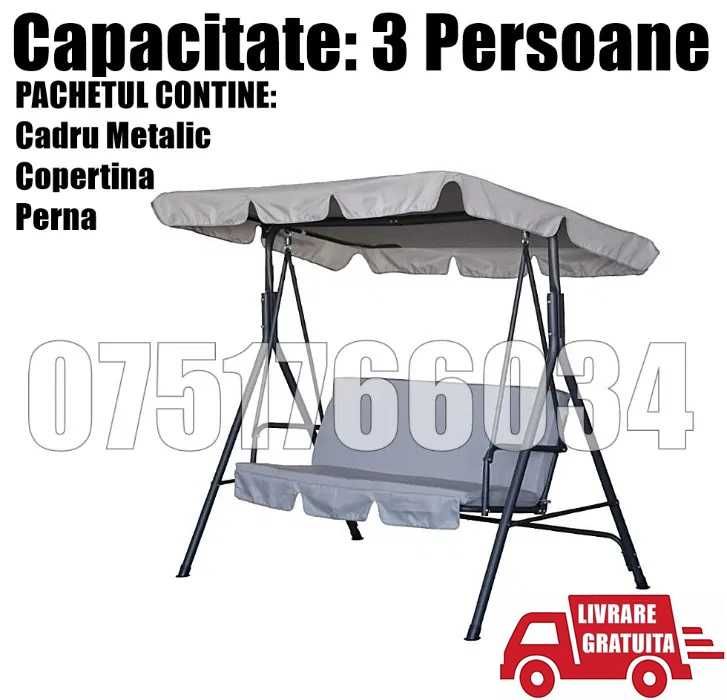 Balansoar Leagan Banca Curte Gradina 3 Persoane LIVRARE GRATUITA