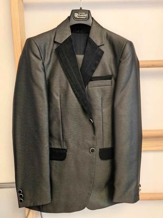 Costum ginere (sacou, pantalon, vestă), mărime 44
