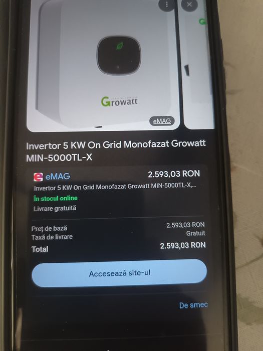 Invertor solar GROWATT 5KW on grid