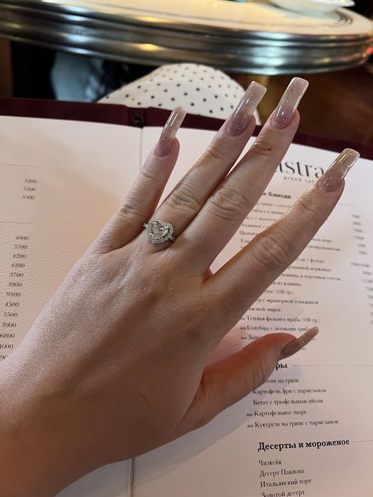 Кольцо ЭПЛ бриллиант 2,14 карата СЕРДЦЕ