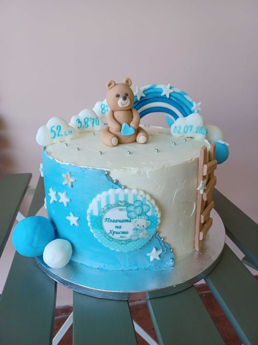 Торта, мъфини, меденки и погача / сет за сладка бебешка погача