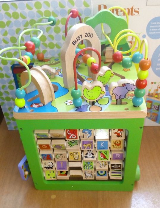 НАМАЛЕНИЕ!ХХL дървен мултифункционален интерактивен занимателен сортер