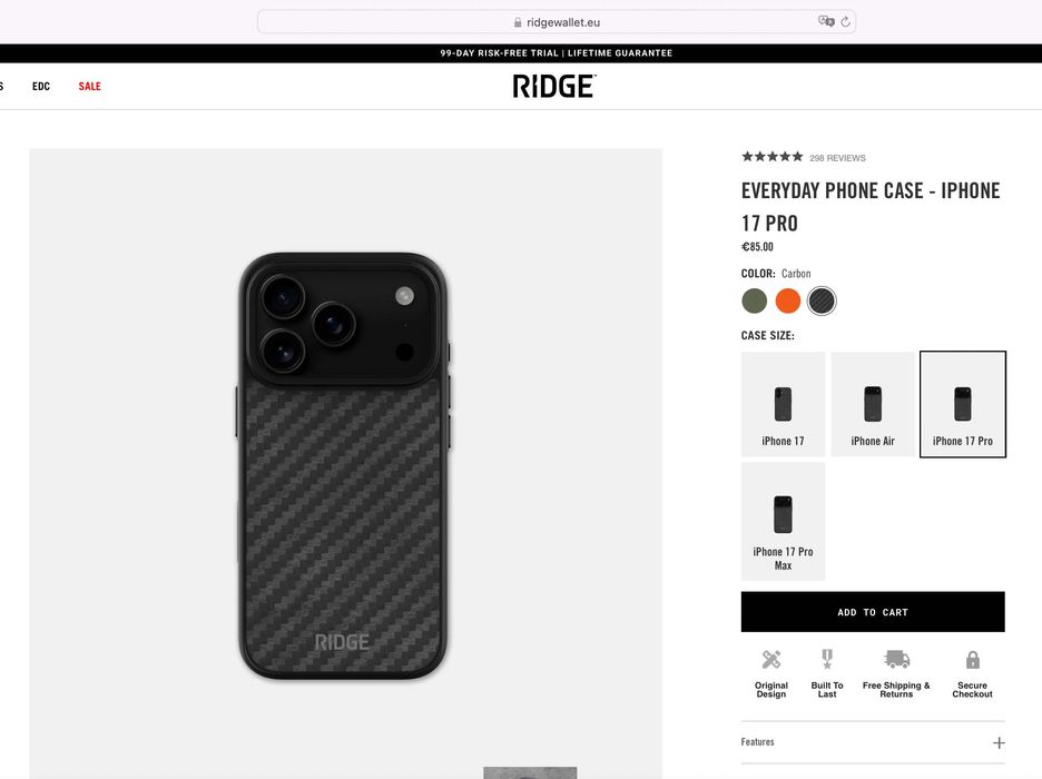 Husa Carbon iPhone 17 Pro