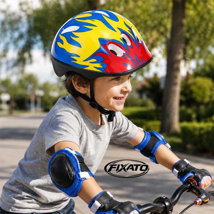 Set Protectie Pentru Copii 7 in 1, Casca, Genunchiere, Cotiere si Aparatori Incheieturi pentru Bicicleta, Trotineta, Role
