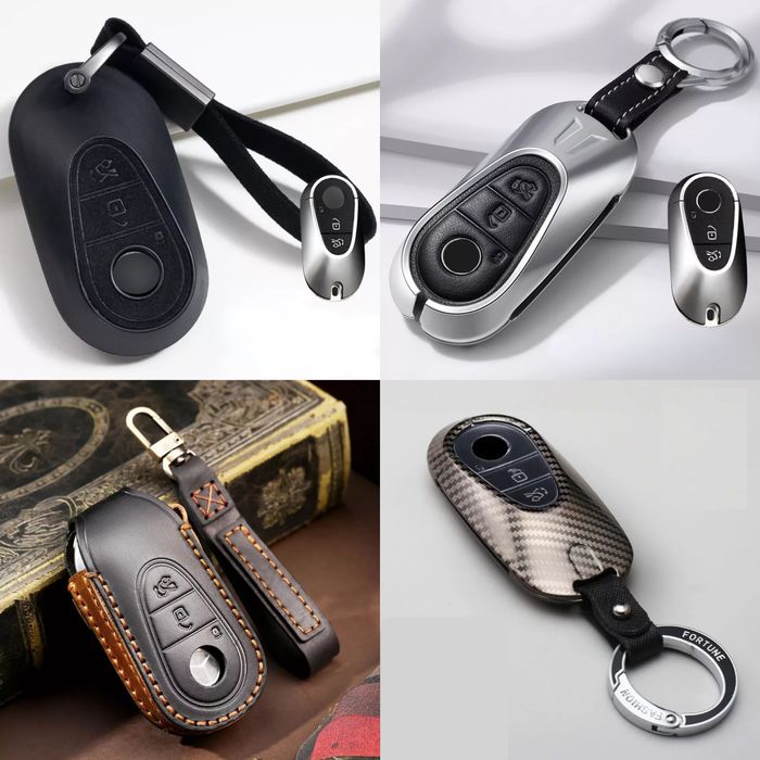Кожен калъф за ключ Mercedes Benz W223 S300 S350 S450 S500 2020,2021