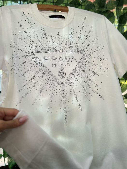Tricou Prada Milano Premium cu Cristale s-xxl