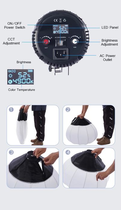 Проф. диодно осветление. софтбокс. Фото. Видео. Постоянно осветление