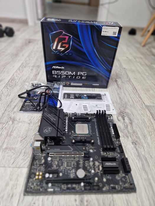 Материнская плата Asrock B550M PG Riptide + Ryzen 5 3600